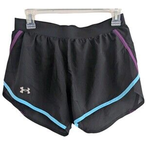 Under Armour Loose Fit Heatgear Running Shorts Black Womens Size Small Athletic